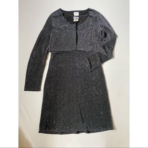 VTG 90s Jalate Black and Metallic Dress